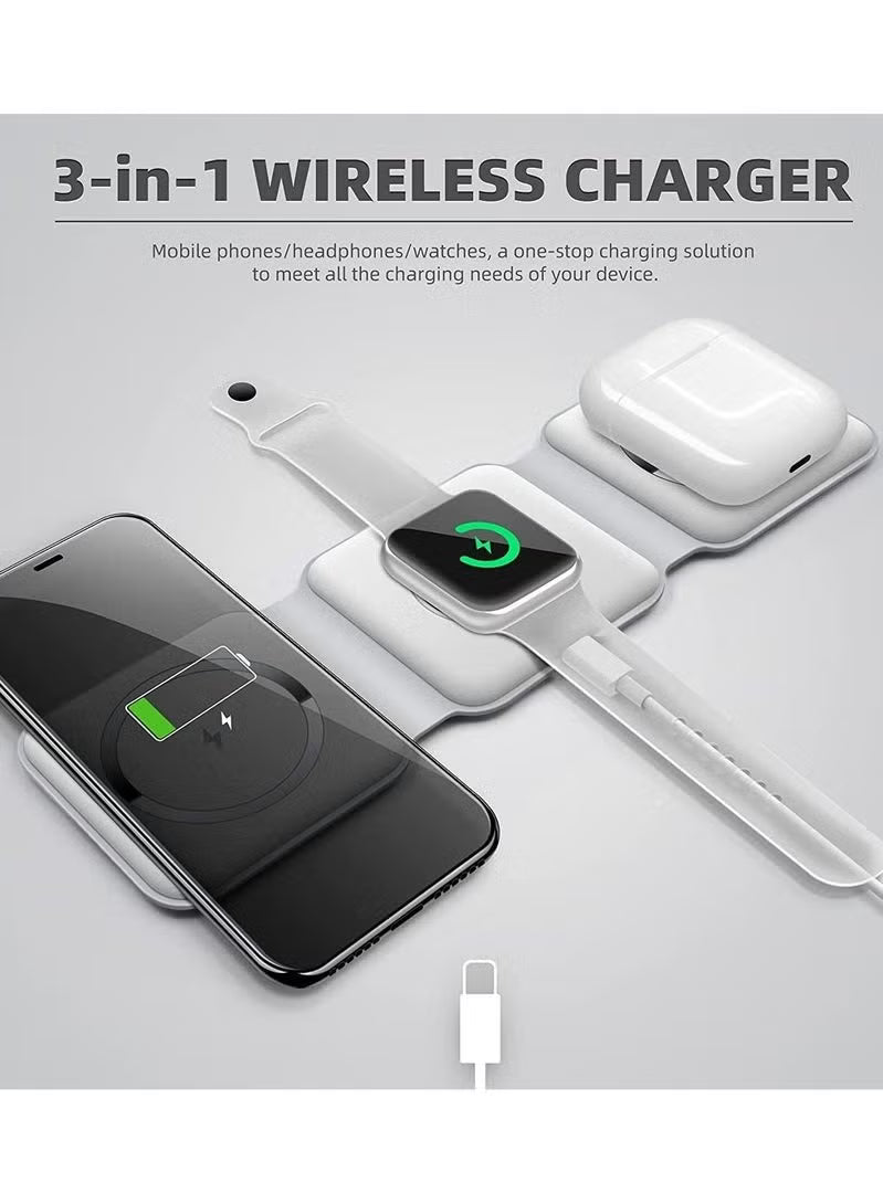 Power Dock 3-in-1 – Foldable Magnetic Wireless Charger for Phone, Watch & Earbuds